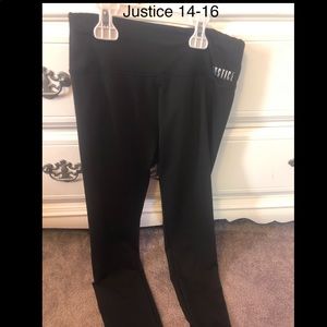 Justice leggings sz 14-16